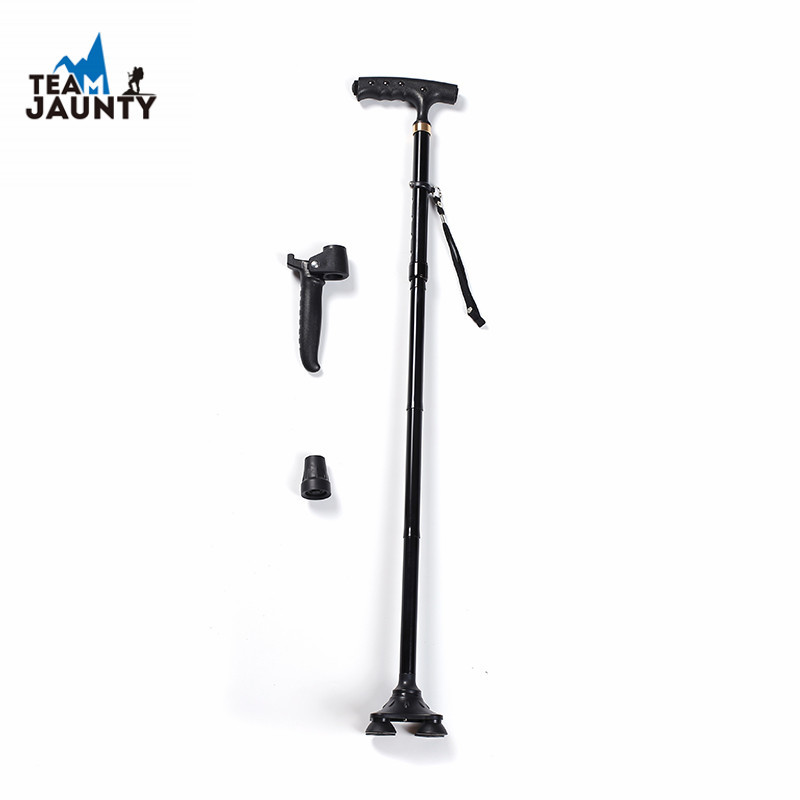 跨境热销老人专用手杖带扶手磁石拐杖副扶手四角防滑底座套装拐杖详情图2