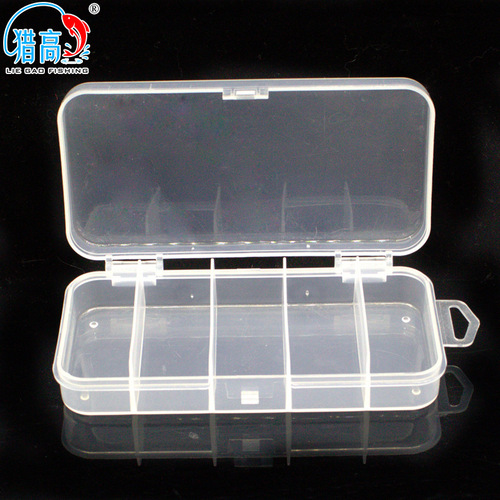Liegao Luya Fishing Gear Accessories Box 5-Gate Transparent Box Plastic Bait Box False Bait Set Box Cross-Border Fishing Gear Accessories Box
