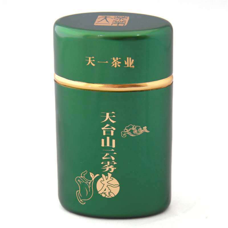 厂家直销绿茶茶叶罐龙井50克装铝罐椭圆形铝罐茶叶金属罐尚正包装