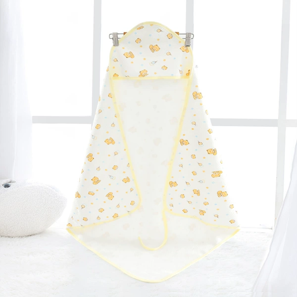Yellow quilted duvet
