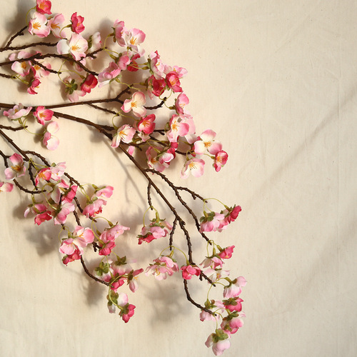 Beauty finger cherry blossom peach blossom INS style Nordic plum blossom artificial flower manufacturer home decoration wedding artificial flower MW38958