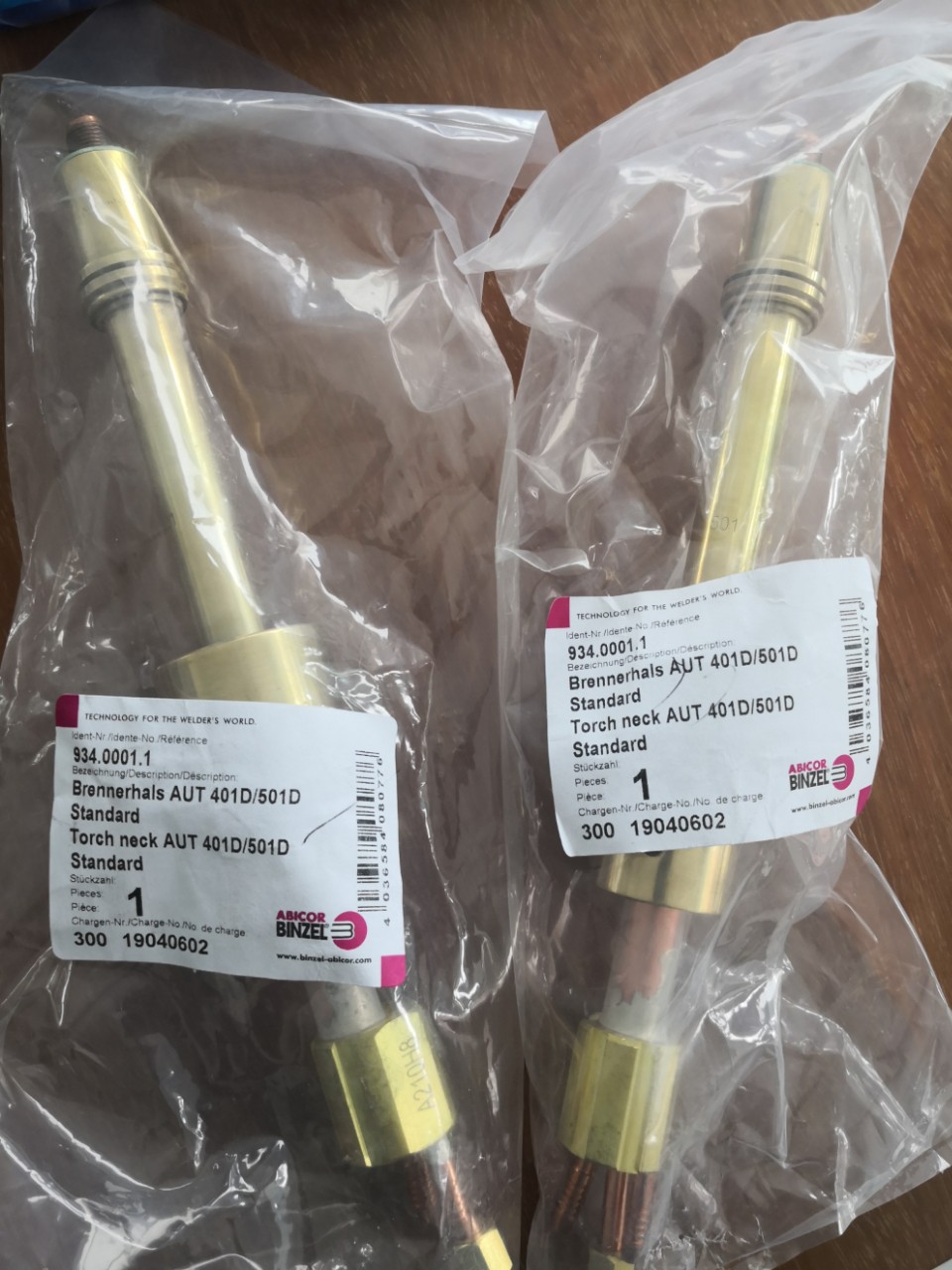 阿比泰克宾釆尔BINZER自动焊AUT401D/501D直式水冷枪颈934.0001.1