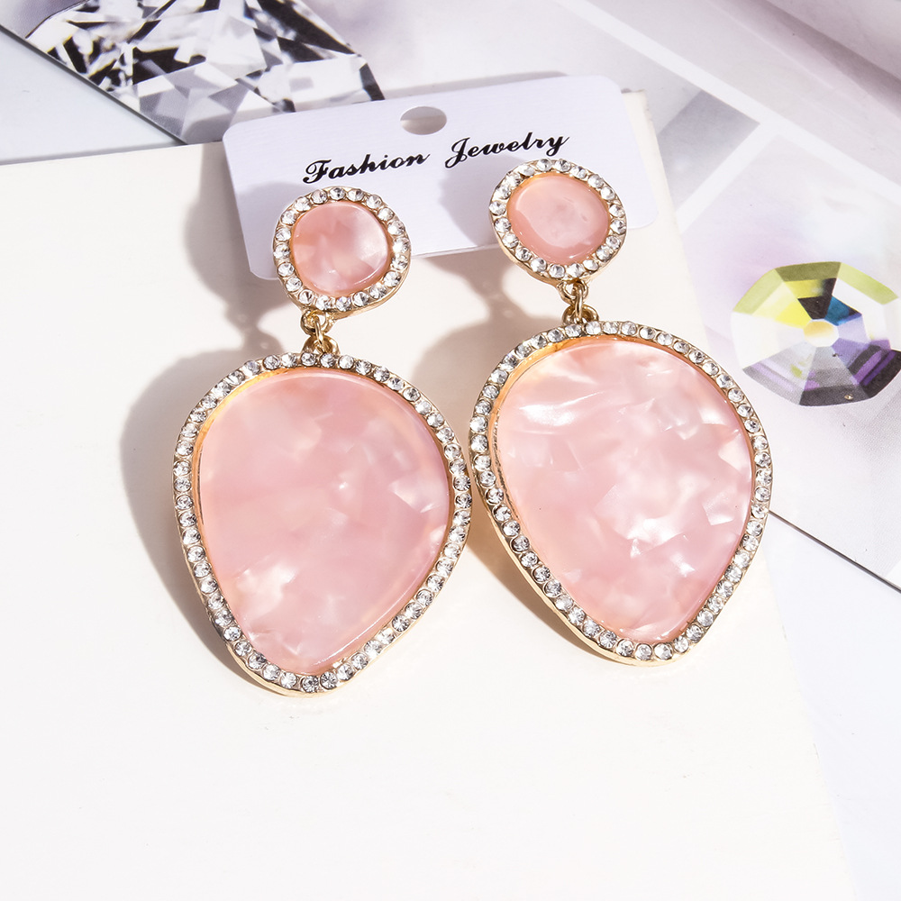 Grandes Boucles D&#39;oreilles Acryliques Colorées Rétro display picture 7