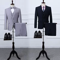 Комплект для отеля, классический костюм в обтяжку, slim fit, 3 предмета
