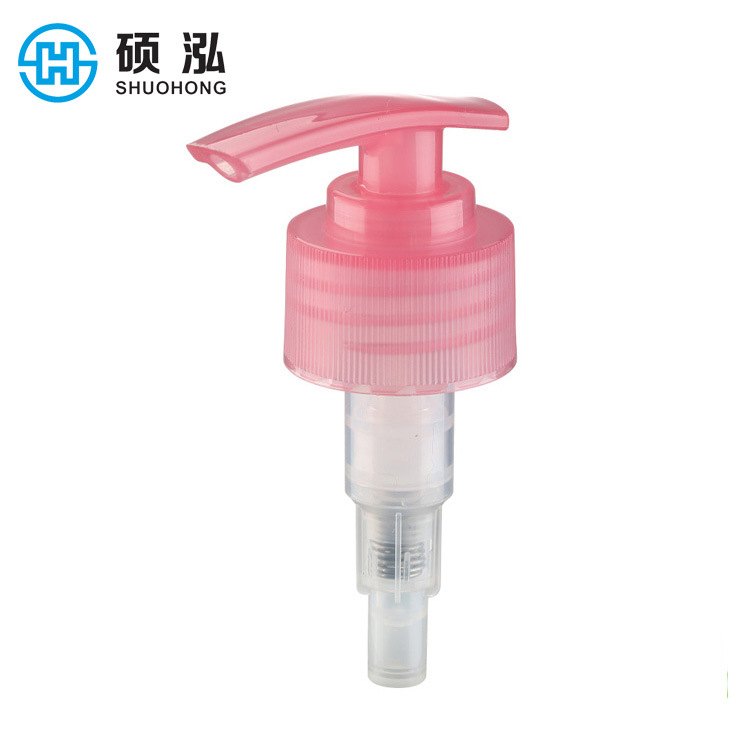 28口电化铝乳液泵头 开关泵 环保乳液泵头内外置弹簧 沐浴液泵头