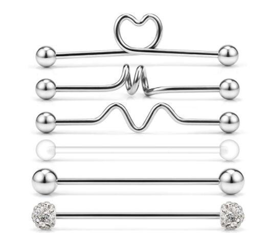 Labret piercing jewelry detail image