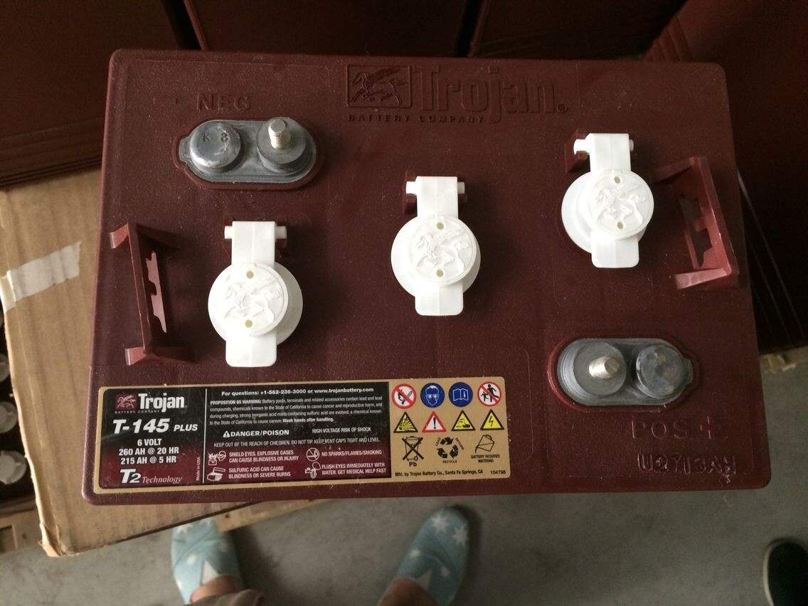 冲冠邱健蓄电池T-105PLUS/进口美国Trojan电瓶6V22H邱健洗地机