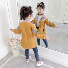 Áo khoác bé gái mùa xuân 2019 mới cho trẻ em áo gió công chúa Phiên bản Hàn Quốc của quần áo trẻ em áo khoác cotton giản dị áo khoác thủy triều Áo trẻ em