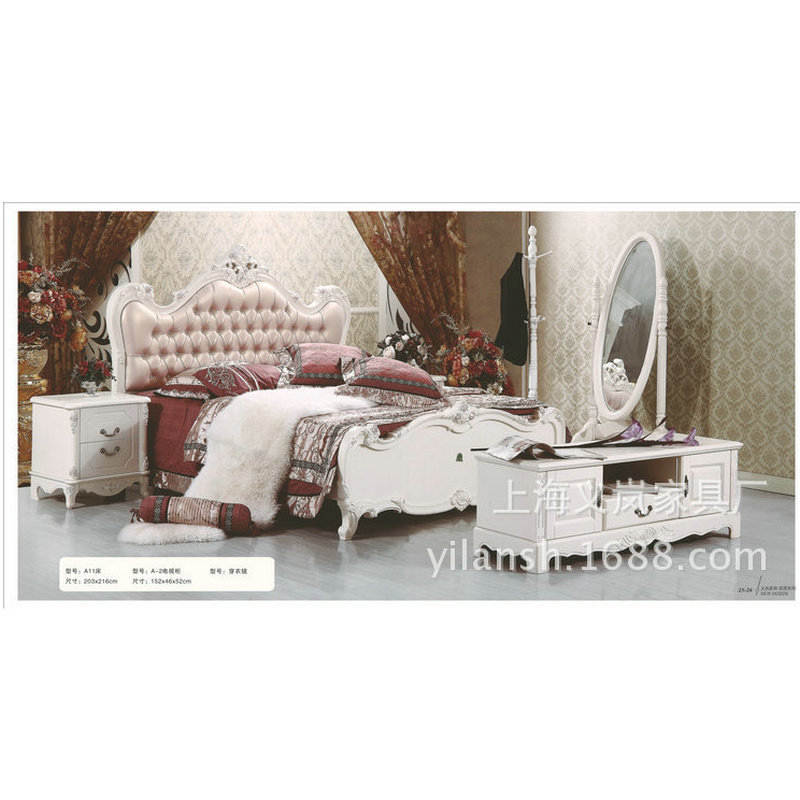 customized solid wood Double Low box bed Simple European Double bed Gaestgiveriet Hotel bedroom furniture