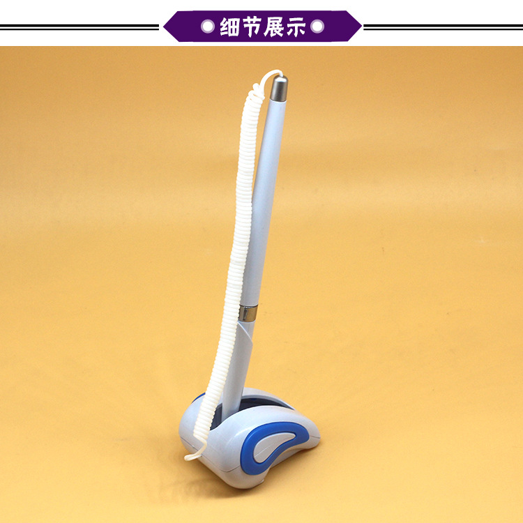 廠家供應簡易座筆按動圓珠筆批發 立式台筆，辦公桌筆，銀行櫃台