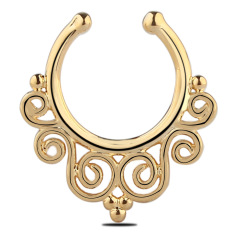 Cross-border e-commerce Wish Amazon recommends copper stainless steel U-shaped fake nose ring, nose pin, nose clip, nose piercing jewelry