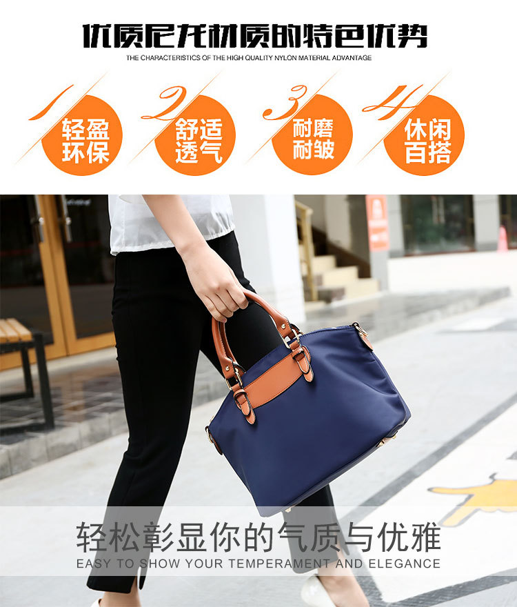 502g Weight Polyester Lining Material Zipper Closure Type Single Shoulder Strap Strap Type Bag Sets Bags Type Solid Color Pattern Fashion Style Square Shape Khaki, Red, Blue, Black Color Large Size Large Fashion Bag Sets 1