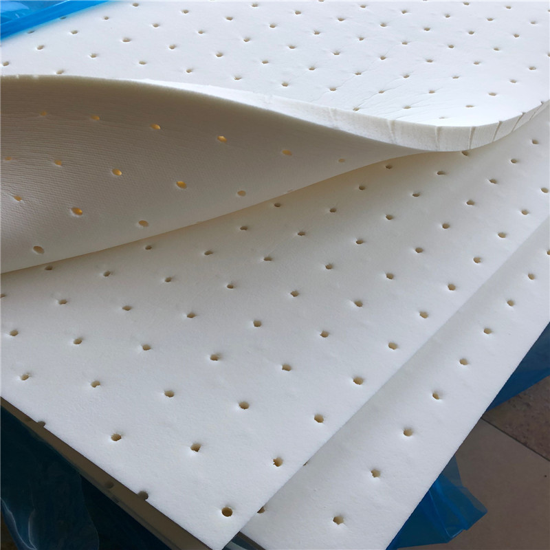 耳套内部填充乳胶片材2cm床垫卷材打孔透气乳胶材料厂家