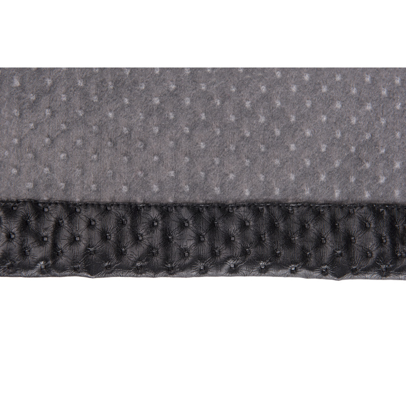leather quilted black dots 018
