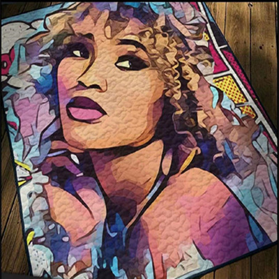 跨境定制夏凉被磨毛夏被水洗棉空调被logo定制数码印花绗缝被件套|ru