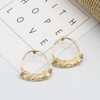 Speed Store in Europe and the United States fashion geometry irregular circular circle geometric hollow ear C -shaped earrings earrings