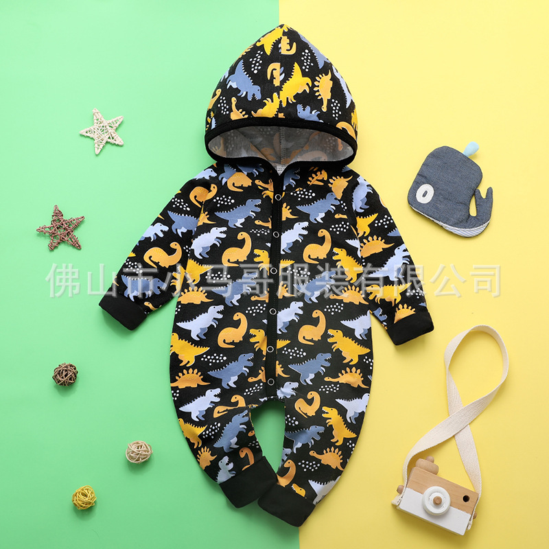 Cross-border baby one-piece spring and a...