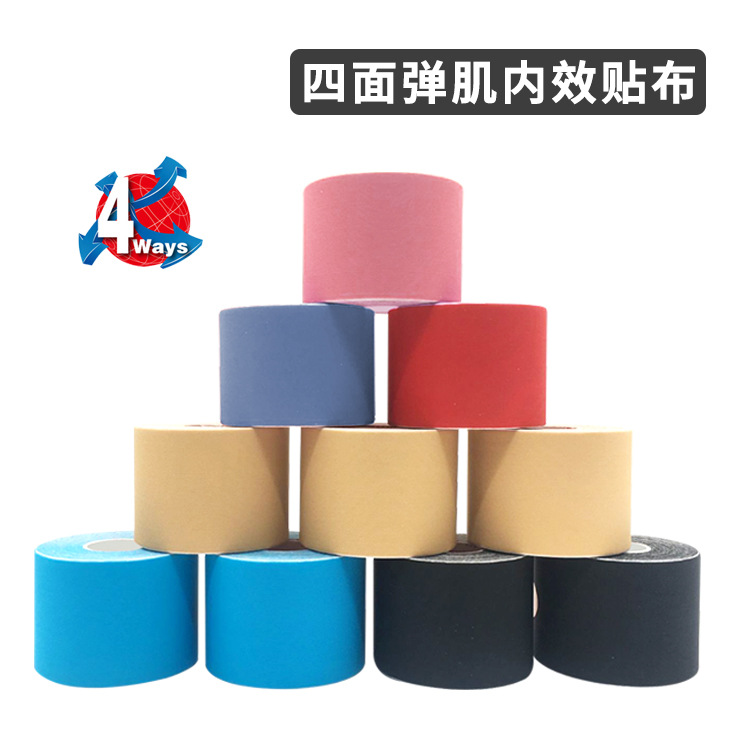 KINESIOTape parche muscular elástico de cuatro lados parche muscular de rodilla cinta deportiva almohadilla de codo parche de efecto interno