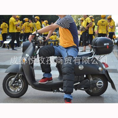 廠家直銷護膝護腿加厚防水羽絨護膝保暖摩托車電動車騎行壹件代發
