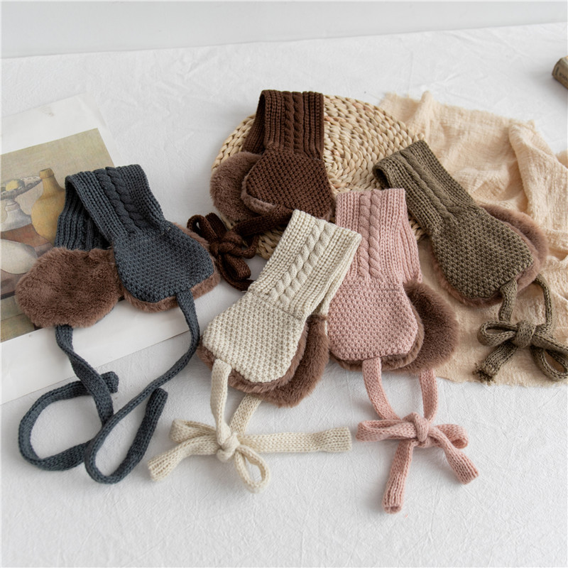 2019 children Plush Earmuff Windbreak men and women keep warm winter knitting thickening Earmuff Korean Edition baby Collar