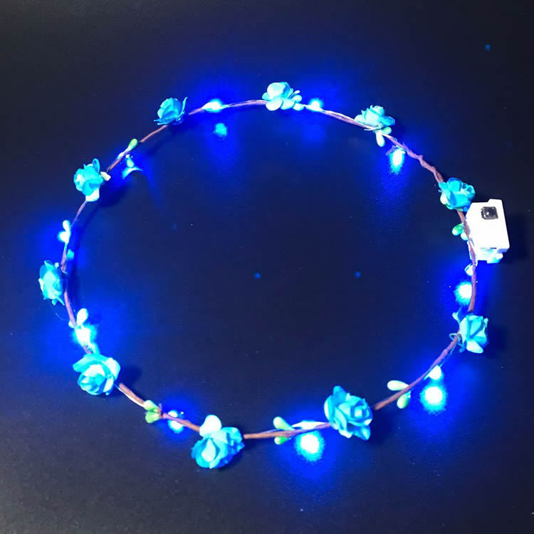 中梅花10花LED发光(蓝色)花环