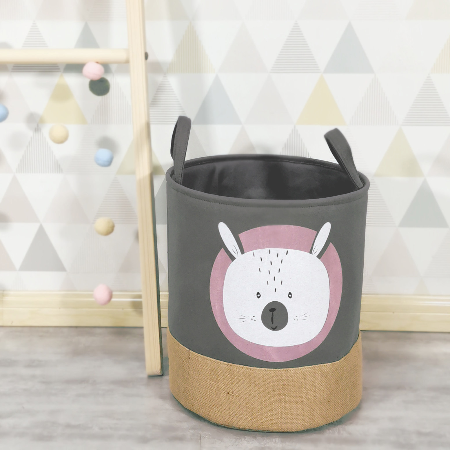 New Cross-border Amazon one-time dropshipping cartoon fabric storage bucket dirty clothes basket children's room organization bucket toy storage