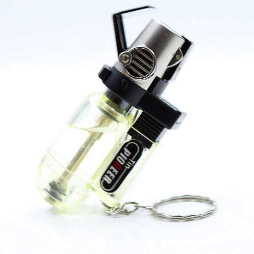 Small welding gun with strong personality, windproof metal plastic creative direct gas inflatable stall lighter