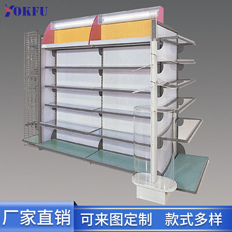 直销大型超市展示架定制专卖店冷轧钢货架批发装配式多层展示货架