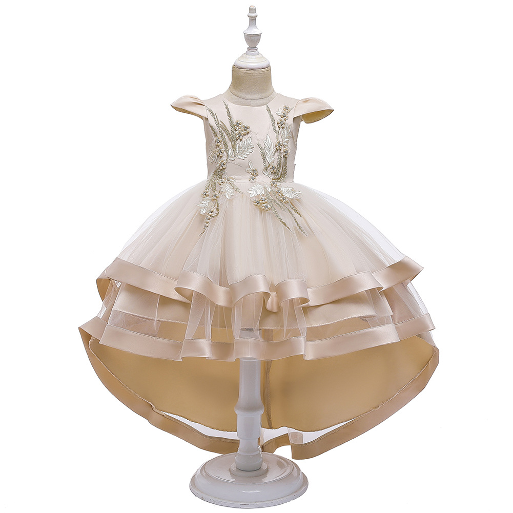 Children's Wedding Dress Girls' Tail Dress Skirt Princess Pettiskirt display picture 13