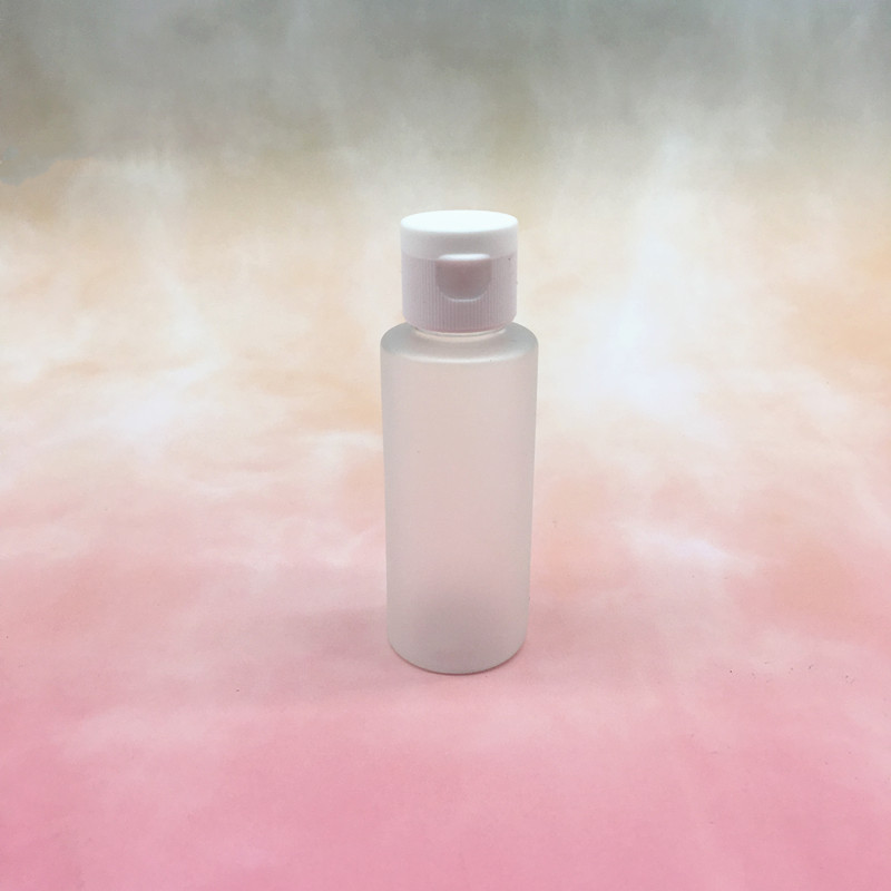 余姚厂家直销 50ml圆柱本色PET磨砂瓶 哑光塑料瓶配翻盖