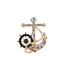 High-end navy brooch, shirt, accessory, pin, badge, Korean style, wholesale