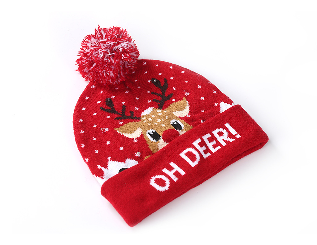 Unisex Classic Style Deer Pom Poms Eaveless Wool Cap display picture 2