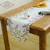 Langxiu pastoral satin embroidered white table cloth cloth cloth lavender long embroidered hollow hot hole table flag