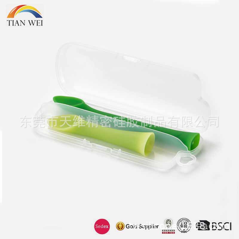 Factory direct food grade silicone baby spoon silicone complementary spoon full silicone soft spoon/children spoon