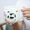 Ceramic Cup Cartoon 3D Mark Cup Creative Relief Dairy Coffee Cup LOGO Breakfast Cup