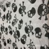 Halloween skull head table cloth ghost festival lace black skull lace round table cloth 70 -inch cross -border supply