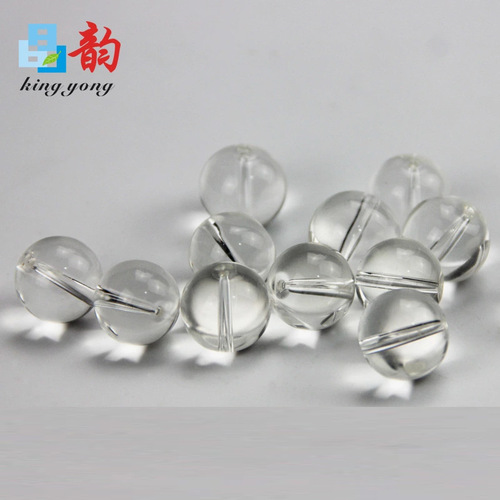 Crystal Yune Transparent Crystal Glass Beads, Round Beads with Holes, Glossy Beads in 4mm-16mm Varieties—Factory-Direct Wholesale Loose Beads