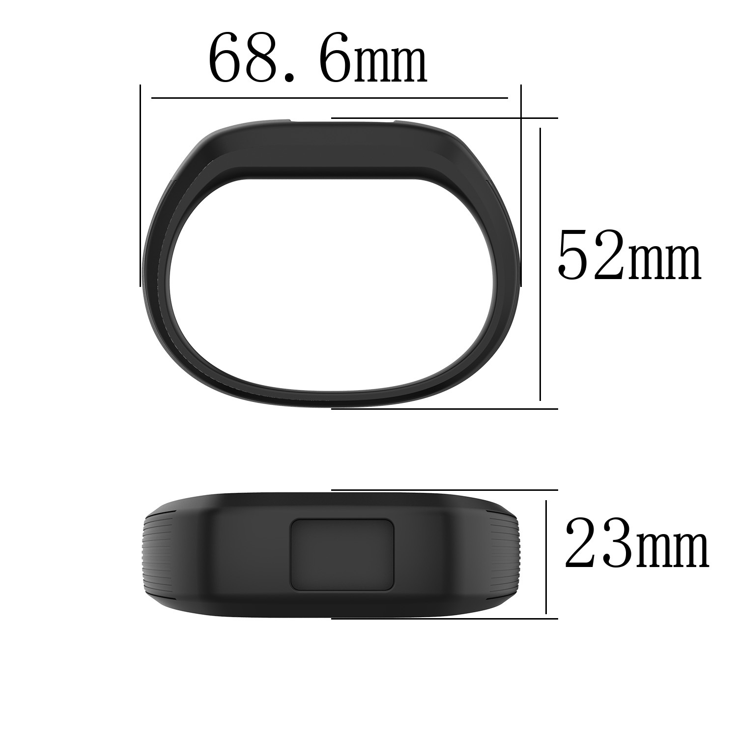 Suitable for Garmin Vivofit JR2 buckless wristband Garmin Vivofit3 children's silicone multi-color wristband Specification drawing