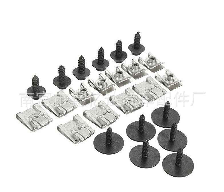 Para Mercedes Clase E 24 unids/set Motor de coche placa base Clip tornillo cubierta inferior Splash guardia W211