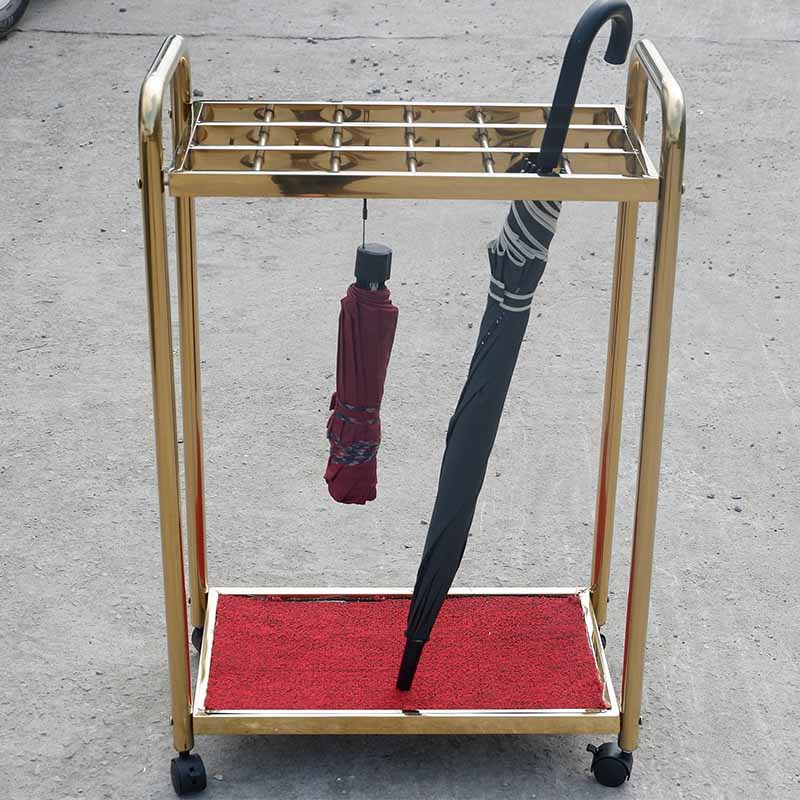 Stainless steel Titanium self-help Umbrella Stand 18 Head Hotel Lobby Disassembly and assembly household Luxury umbrella rack