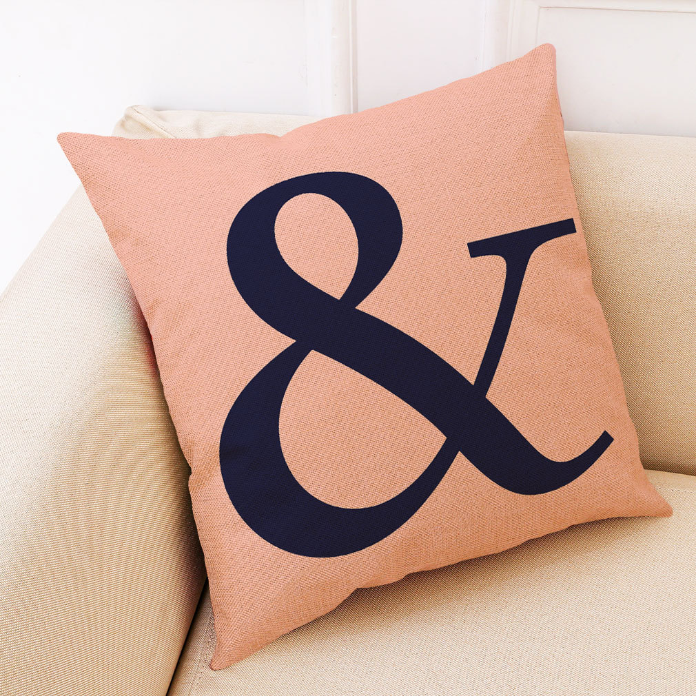 创意几何家居风格棉麻抱枕套 办公会所沙发靠垫午睡抱枕 来图定制