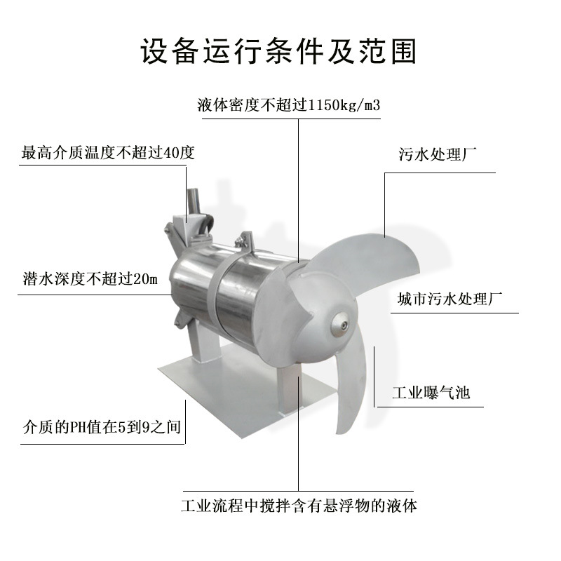 不锈钢潜水搅拌机 混合搅拌机 QJB搅拌机 卧式搅拌机 一件起批