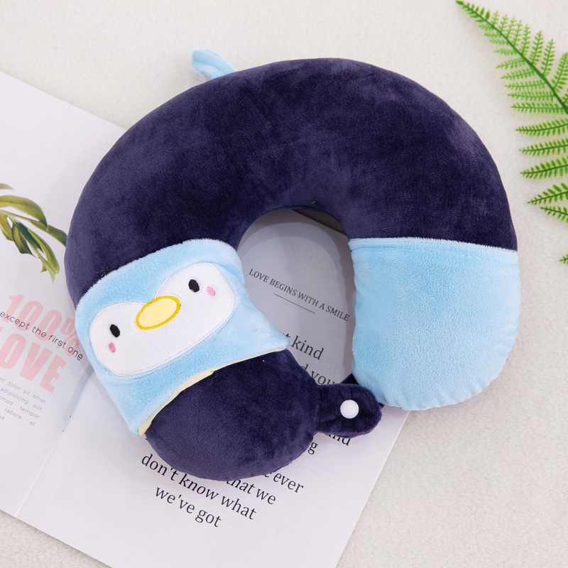 Almohada cervical creativa con diseño animal en forma de U con antifaz dos en uno regalo promocional personalizable