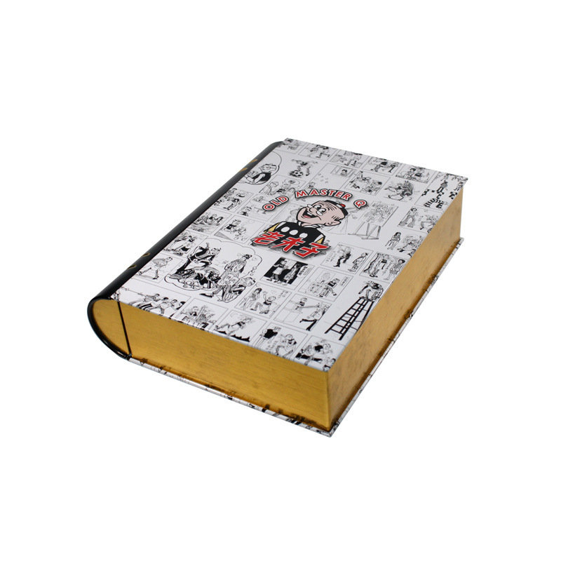 Caja de regalo rectangular en forma de libro personalizada suministro por lotes de 0.23mm paquete de caja de estaño