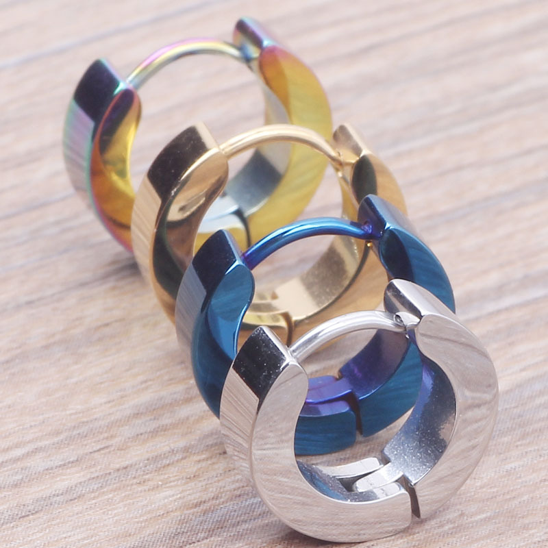 Titanium Steel Korean Style Classic Simple Earrings for Women and Men, Piercing Jewelry detail image 7