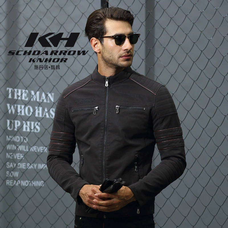 Прямая поставка с фабрики, Мужская Новая Кожаная Модная брендовая кожаная куртка, уличная мотоциклетная мужская вышитая шлифовальная куртка из искусственной кожи плюс бархатная куртка