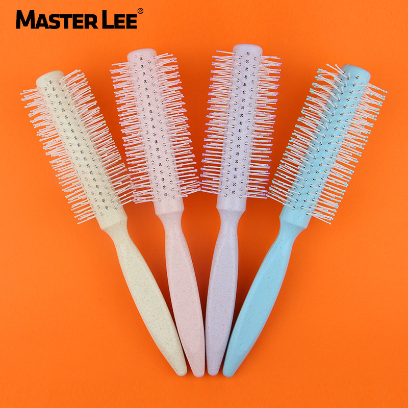 Masteri 플라스틱 롤 빗 곱슬 머리 스트레이트 헤어 빗 안티 매듭 다기능 두피 마사지 빗 공장 도매