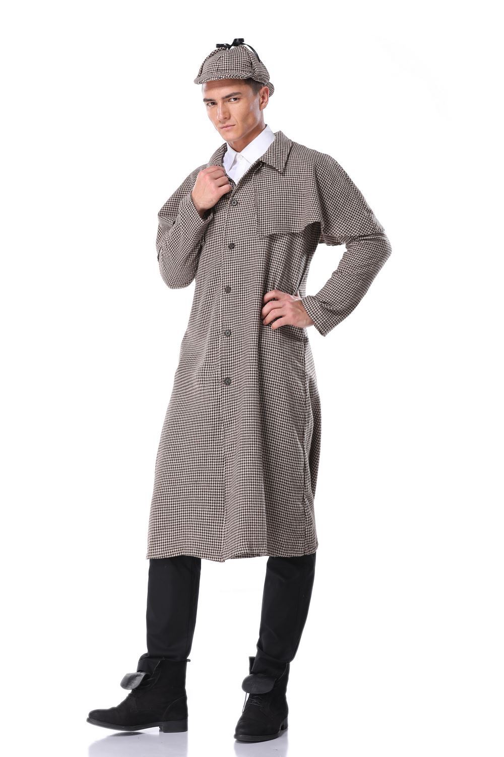 万圣节哈利波特侦探表演服装 成人侦探福尔摩斯表演服装 派对服装-阿里巴巴