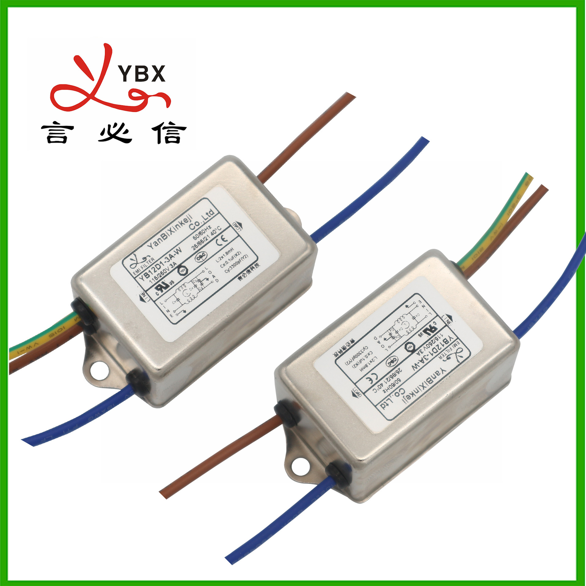 供应低通滤波器YB22D1-1A-W(5) 医疗设备专用滤波器 言必信