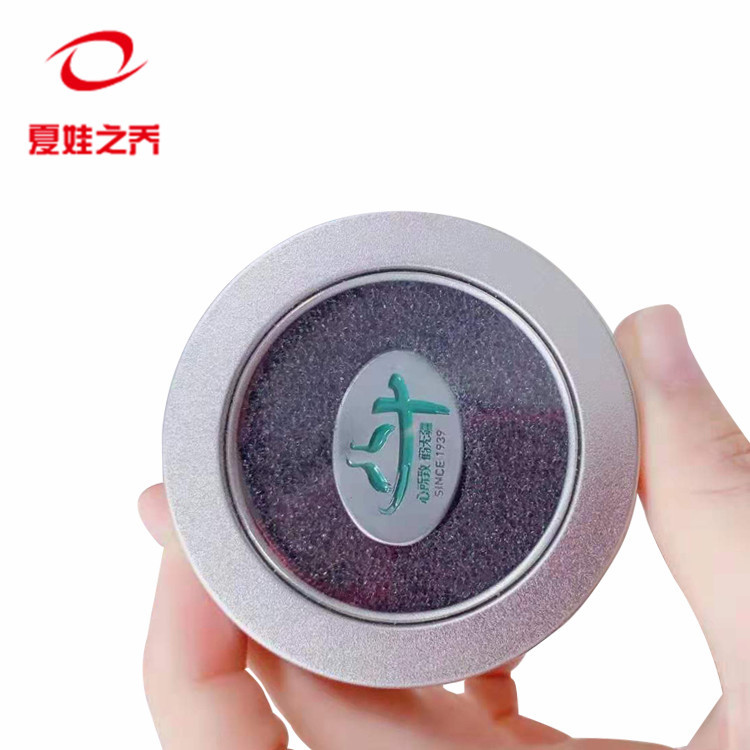 Tin box customized Small tin gift 65*25 circular WINDOW badge Iron box goods in stock wholesale